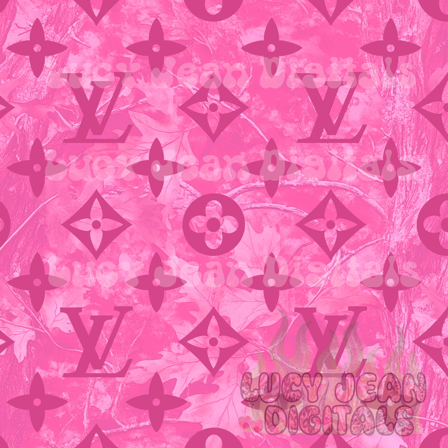 Boujee hot pink Camo Seamless File