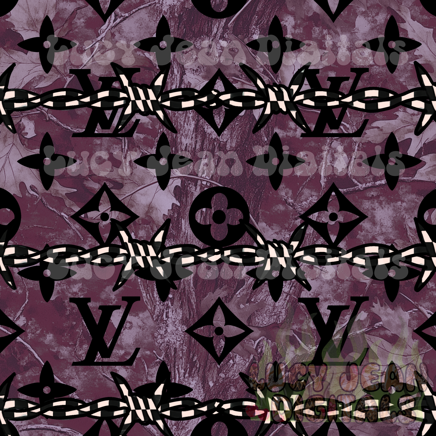 Boujee Barbed Camo Seamless File