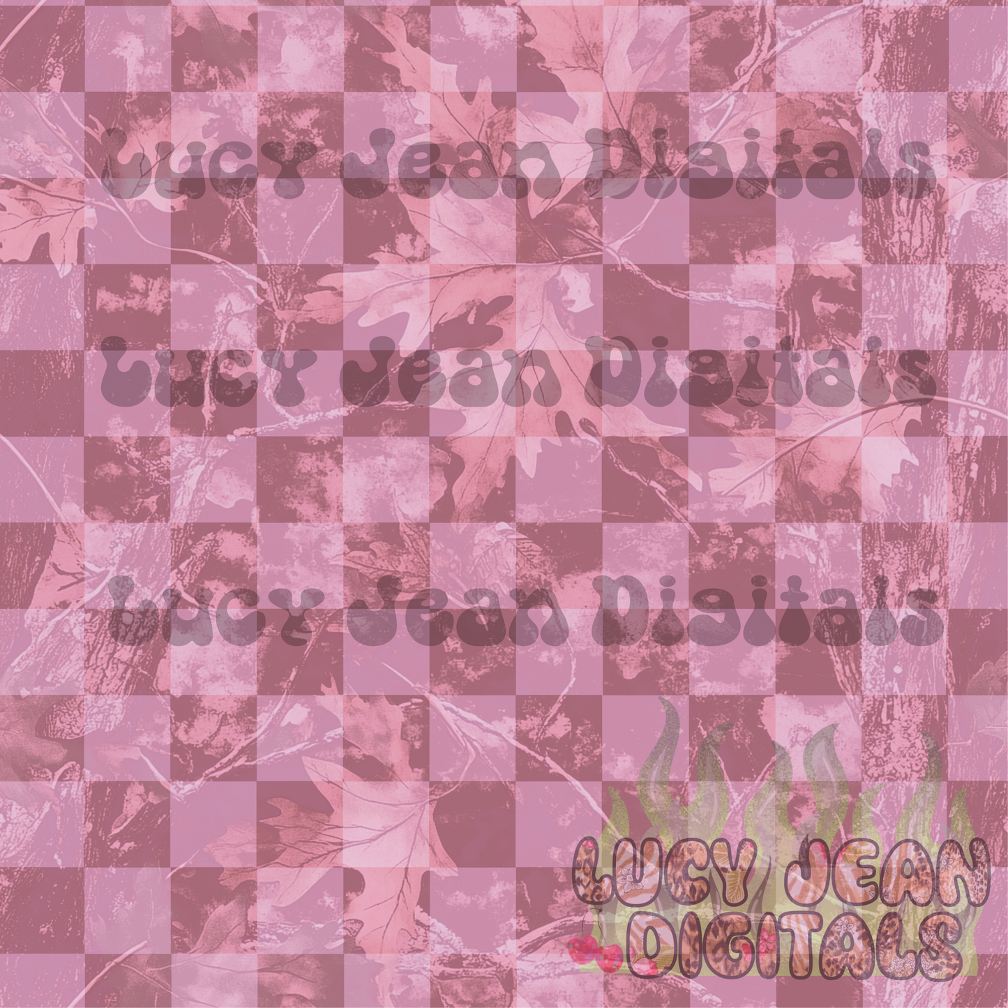 Mauve Pink Checkered Camo Seamless File