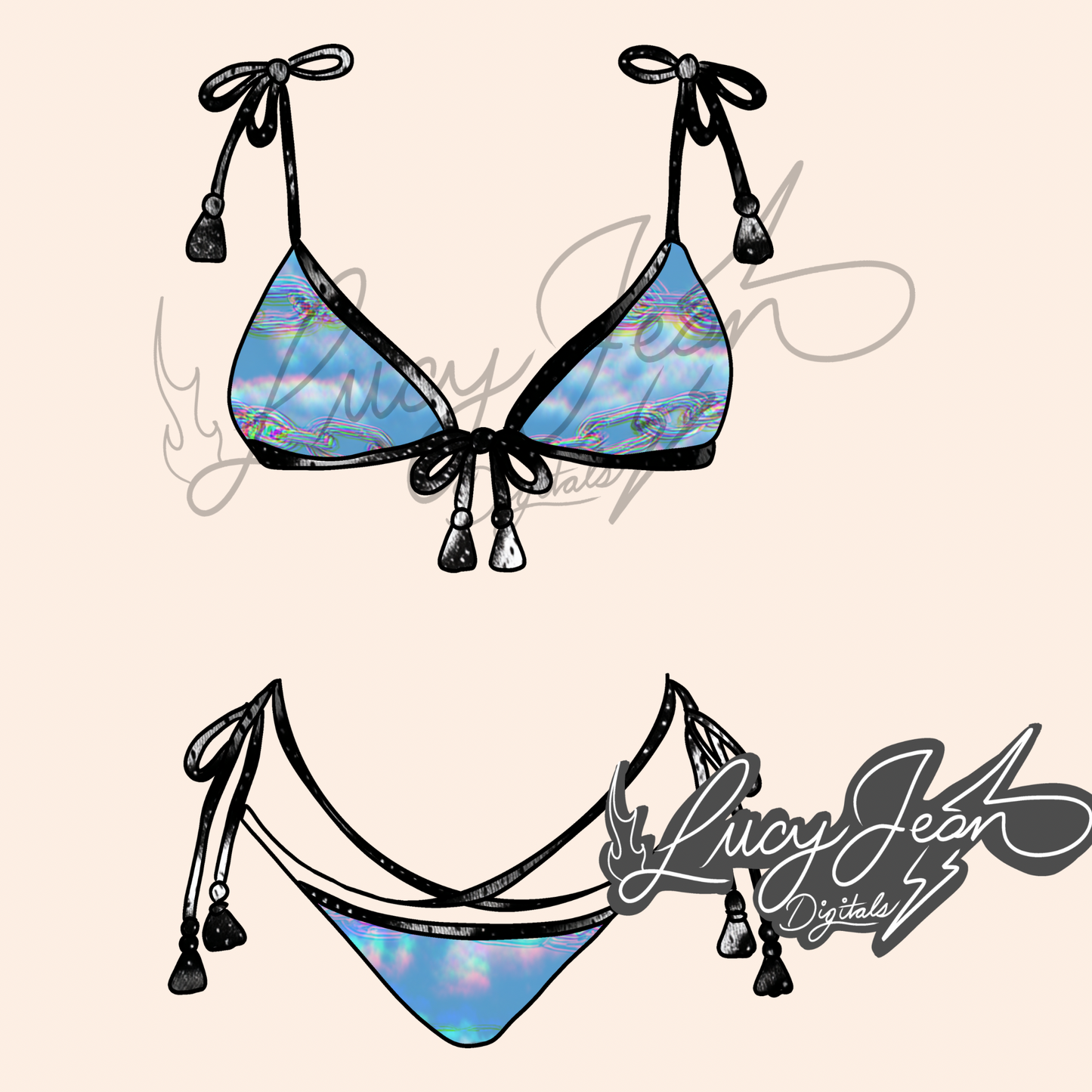 Y2K string bikini PNG- 2026
