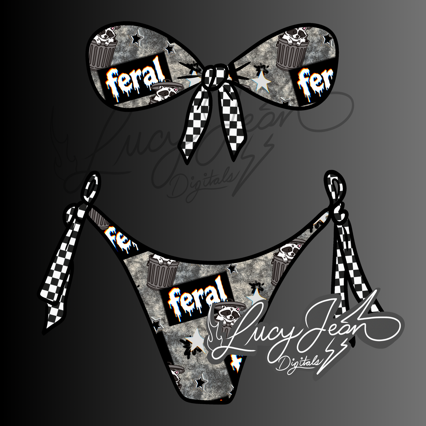 2 piece feral bikini PNG- 2026
