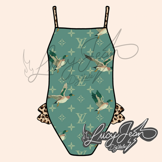 Boujee Mallard One piece bikini PNG- 2026
