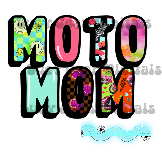 Moto Mom PNG