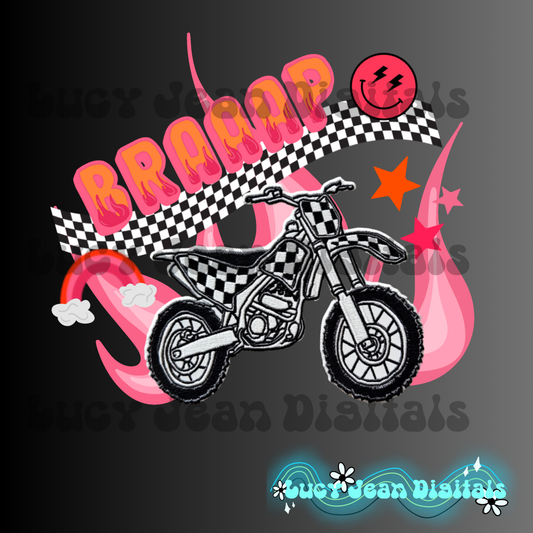Braaap Dirtbike patch PNG