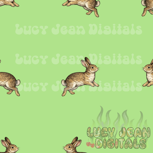 Simple Bunny Green Seamless File