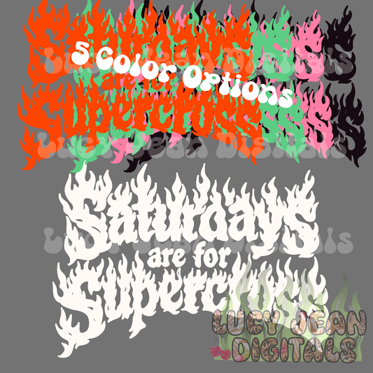 Saturdays are for supercross flames PNG (Solids Bundle)