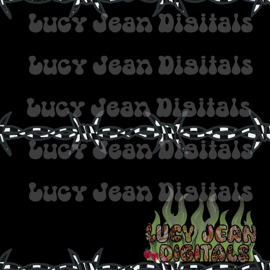 Black Barbed Checkered Seamless File