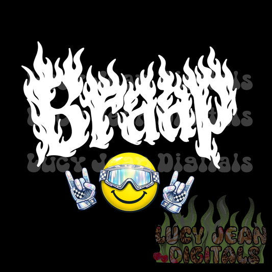 Braap smiley PNG (3 colorway bundle)