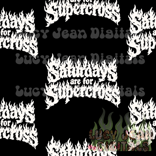 Saturdays are for supercross flames Seamless File