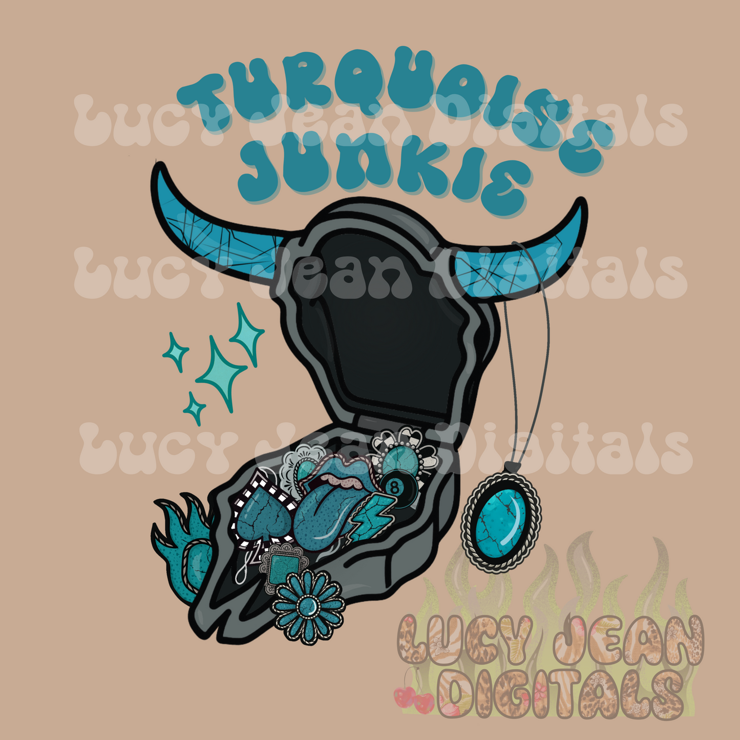 Turquoise Junkie PNG