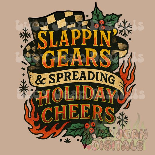 Slappin Gears Truck Christmas PNG