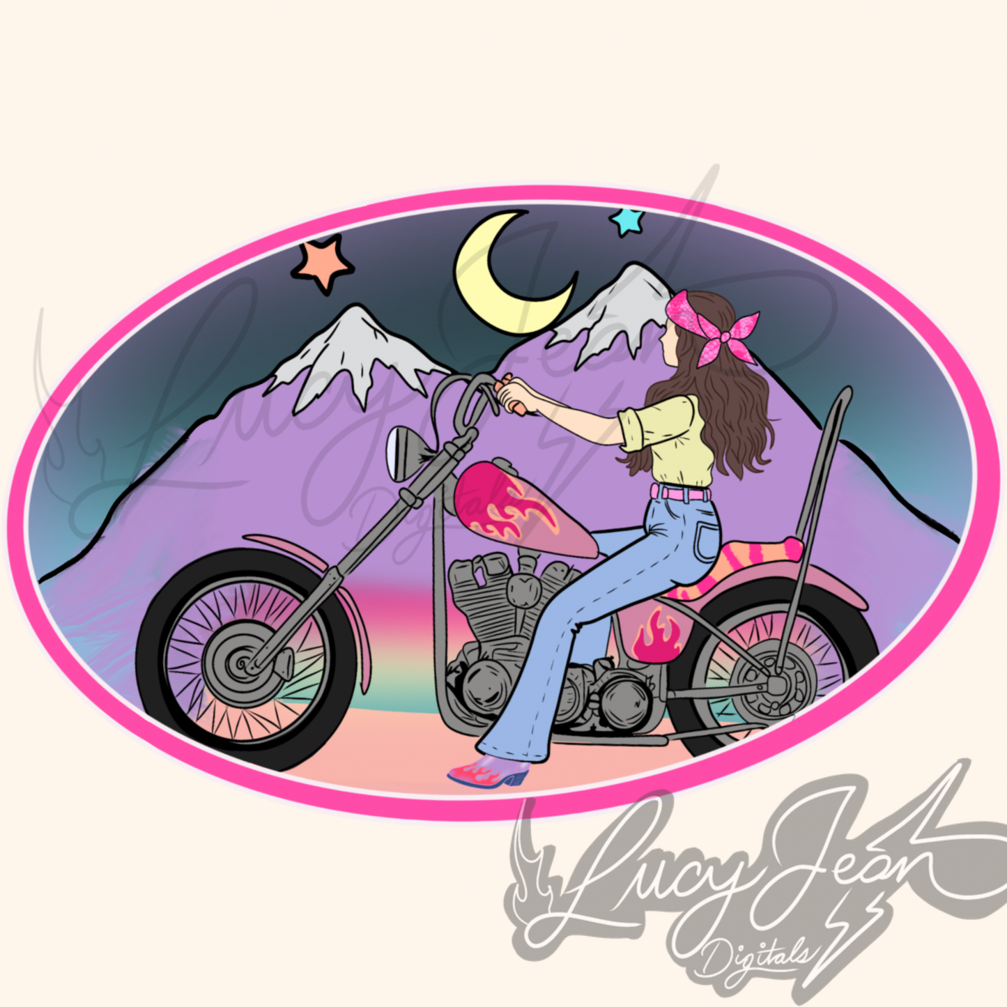 Mountain Motorcycle babe PNG- 2026