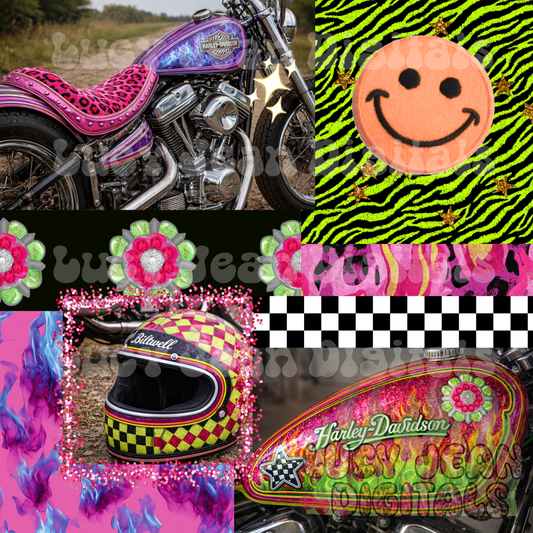 Dopamine HD motorcycle neon Seamless File -2026