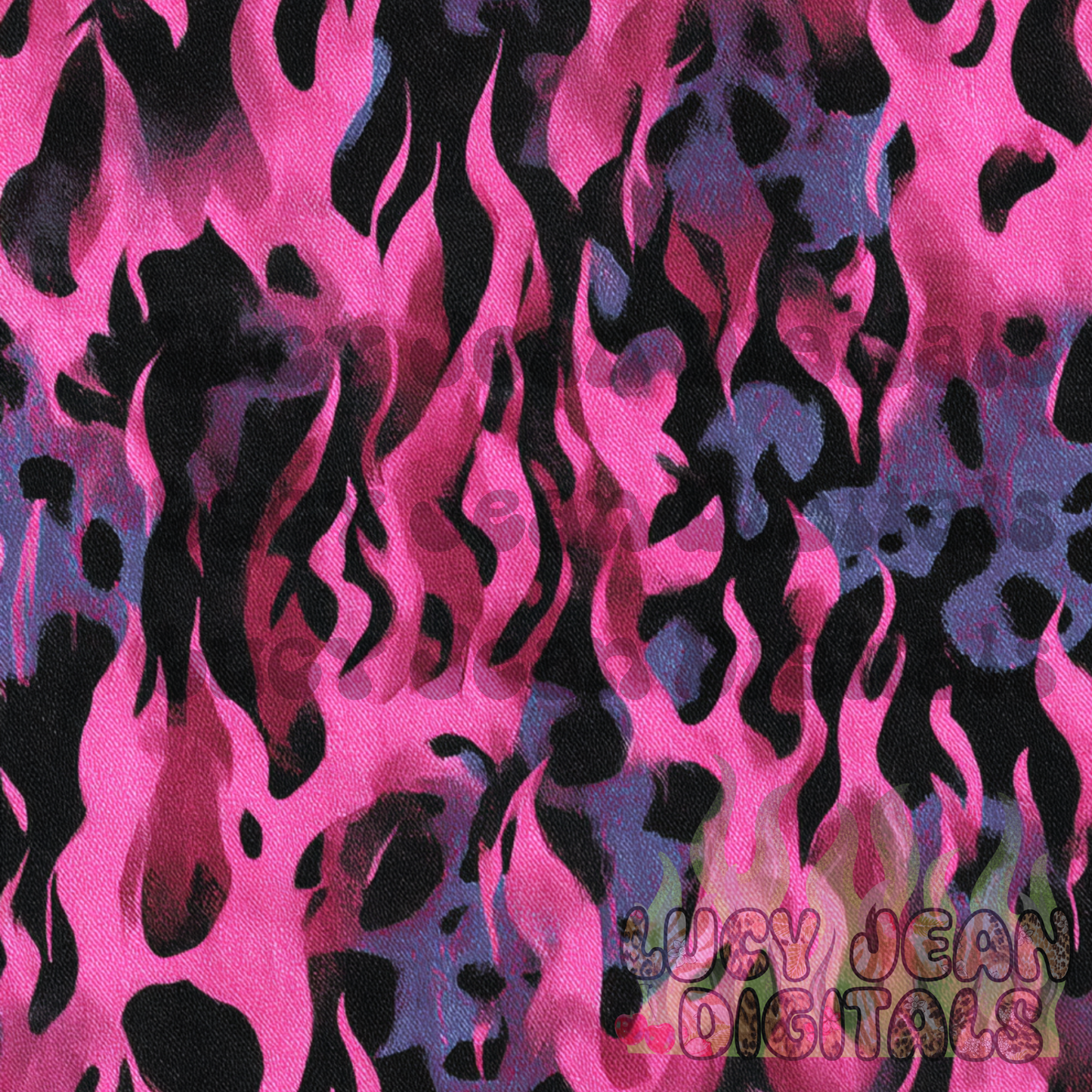 Purple pink flames Seamless File -2026