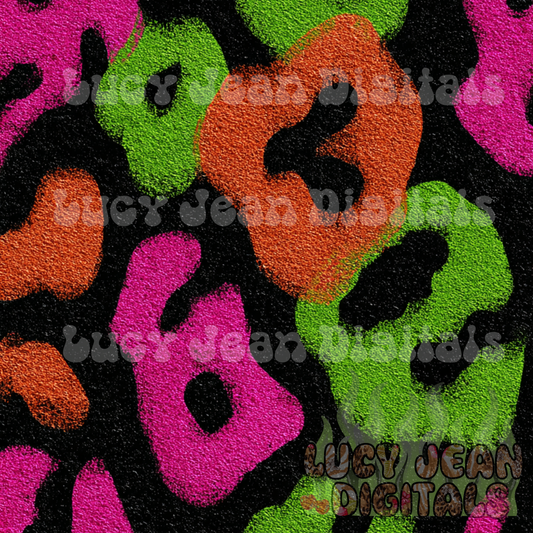 Graffiti vibes neon cheetah Seamless File -2026