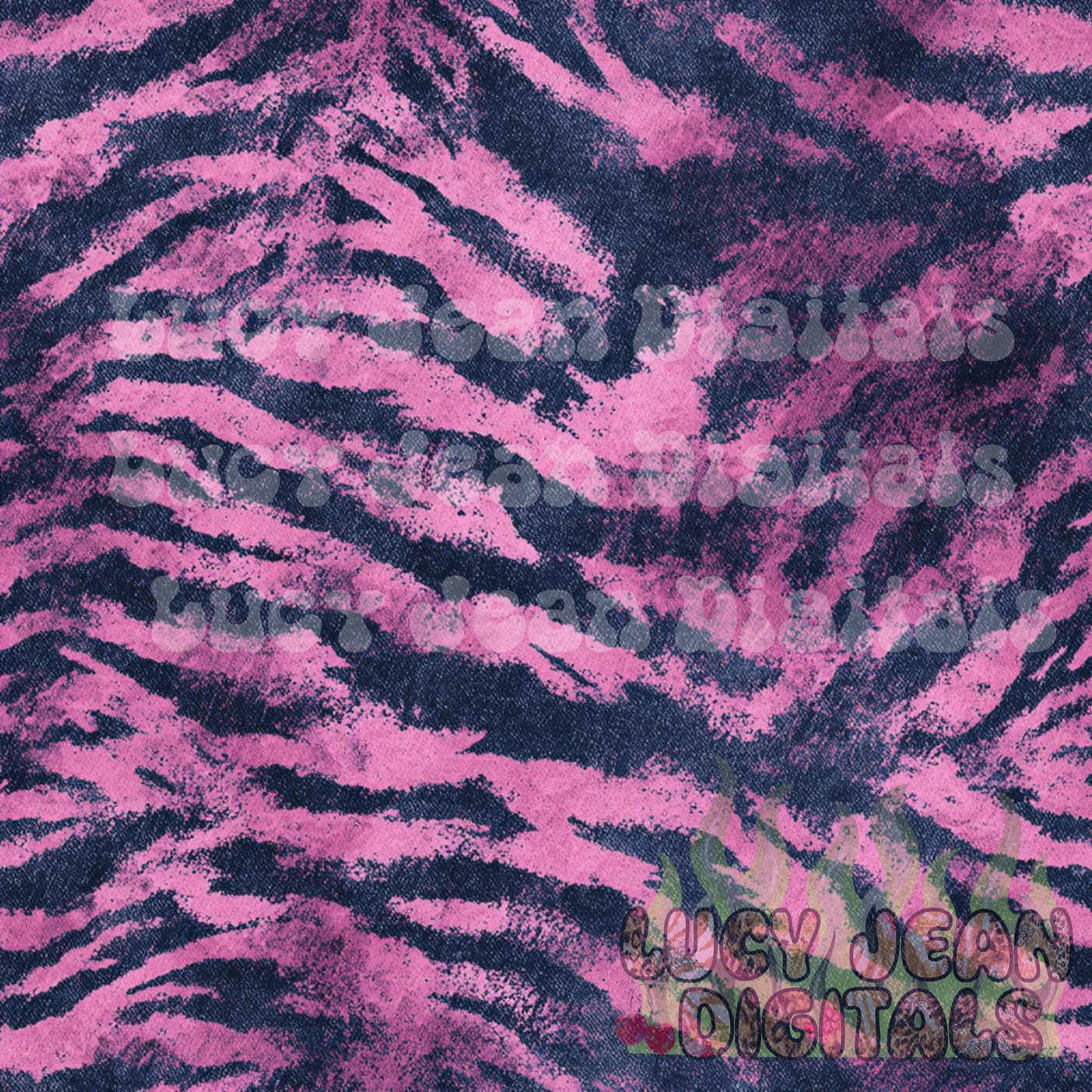 Pink dark Denim Zebra Seamless File -2026