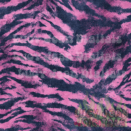 Pink dark Denim Zebra Seamless File -2026