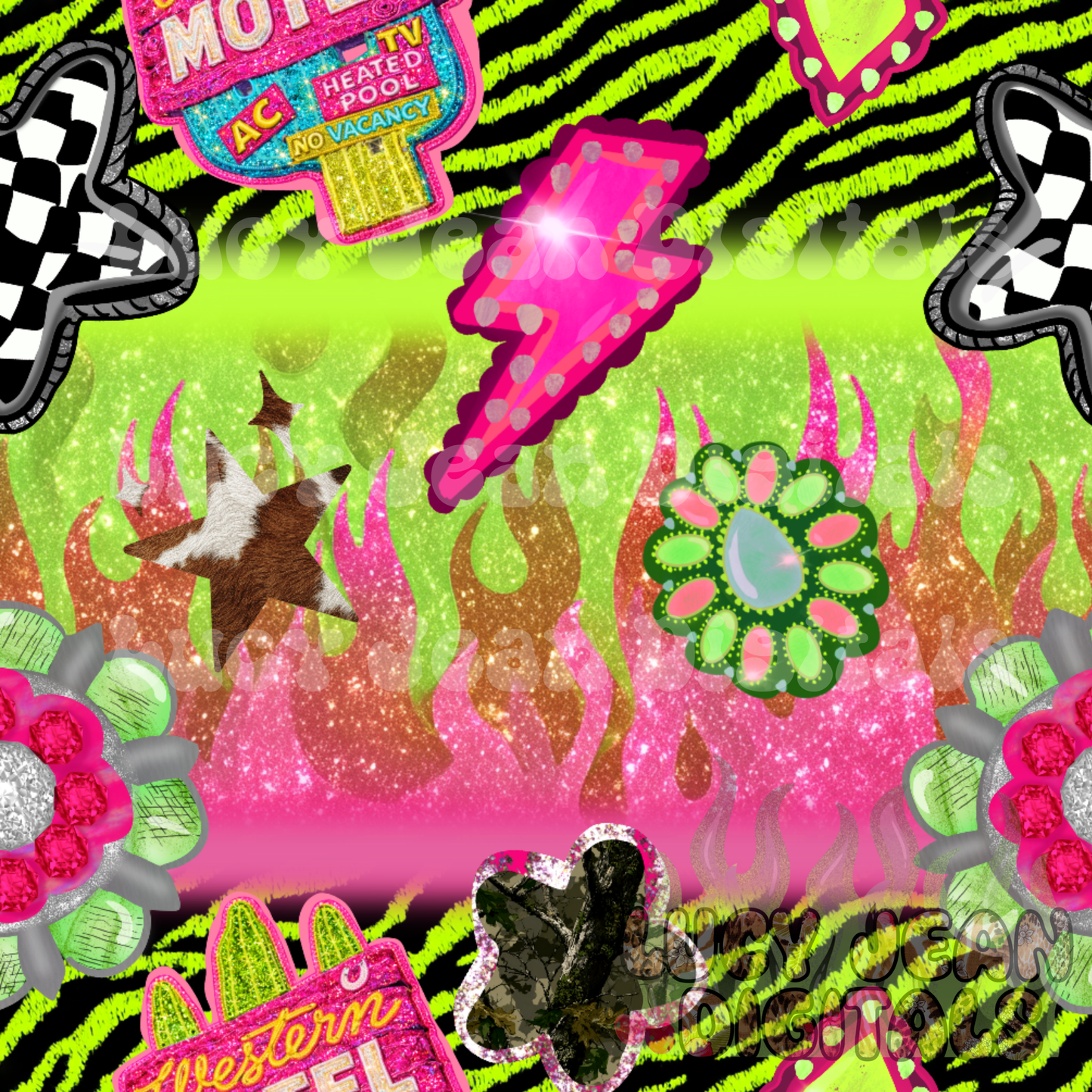 Zebra western mashup Seamless File -2026