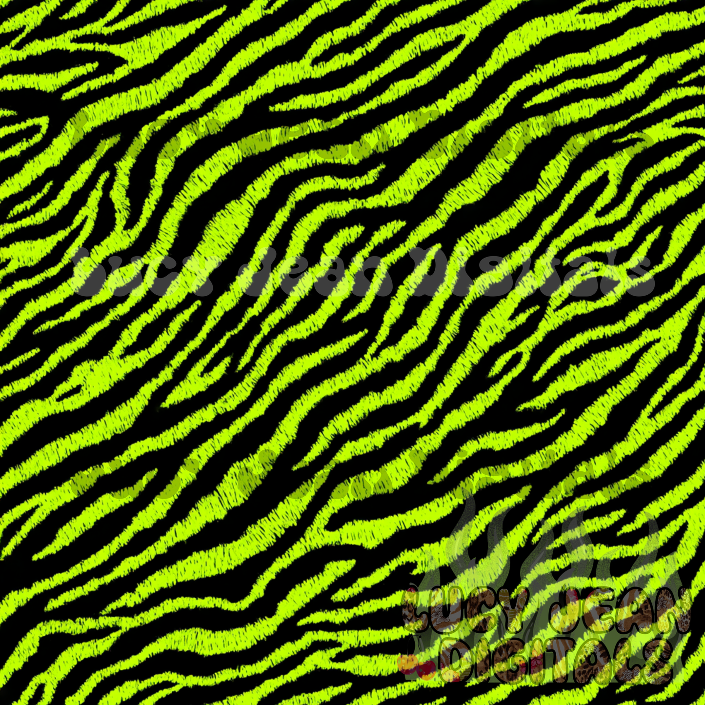 Lime green zebra dopamine Seamless File -2026