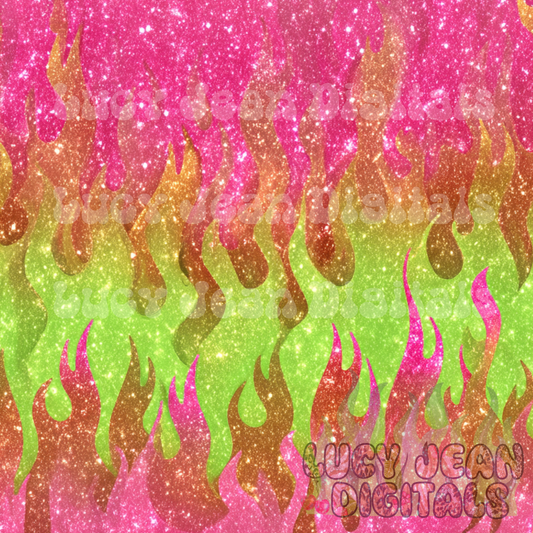Lime green pink glitter dopamine Seamless File -2026
