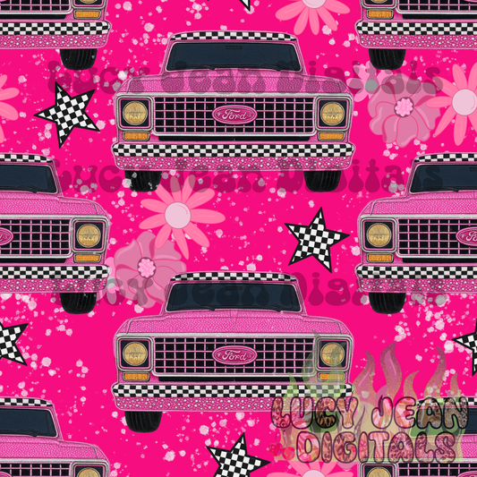 Pink Patch Truck Seamless File