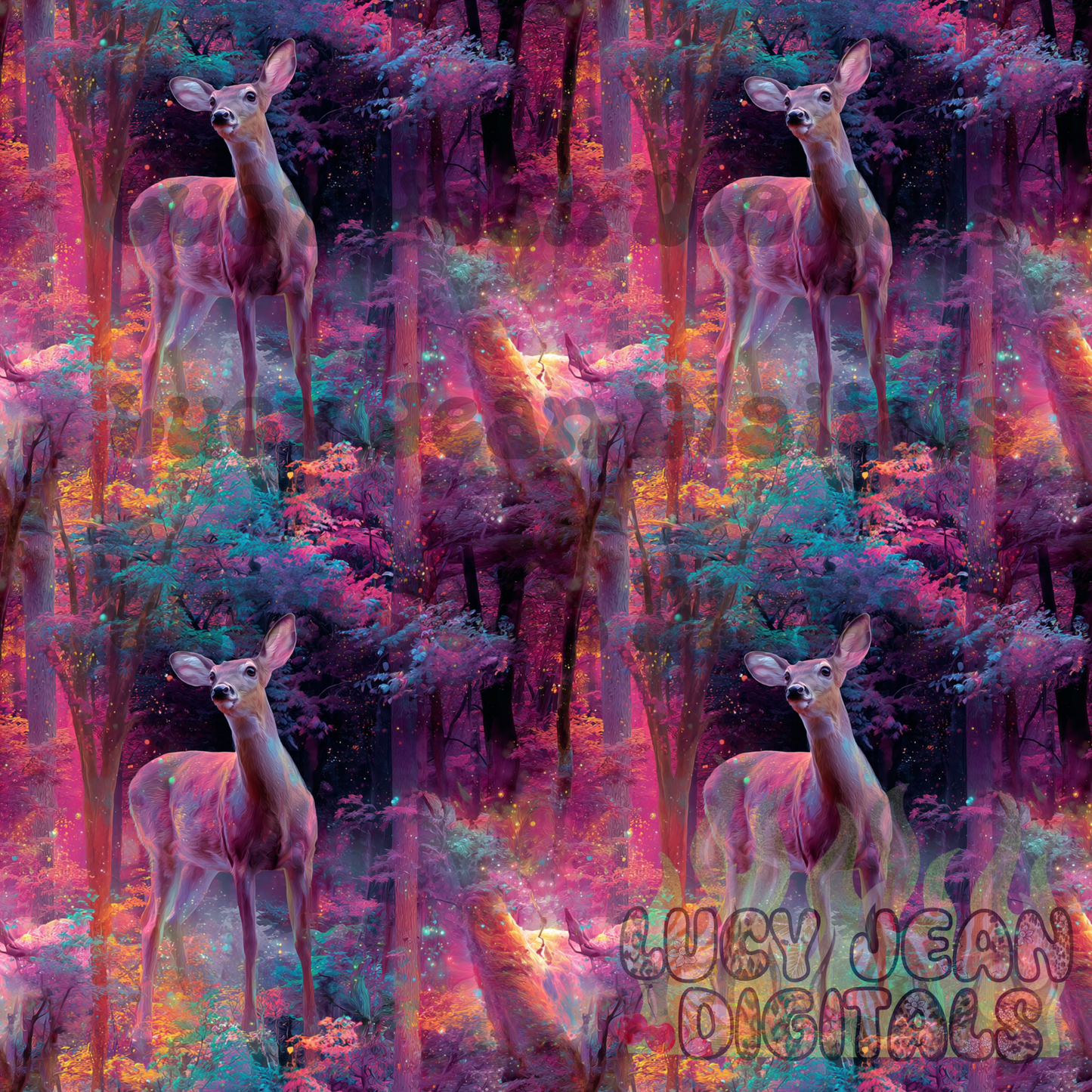 Trippy Space Deer Seamless File -2026