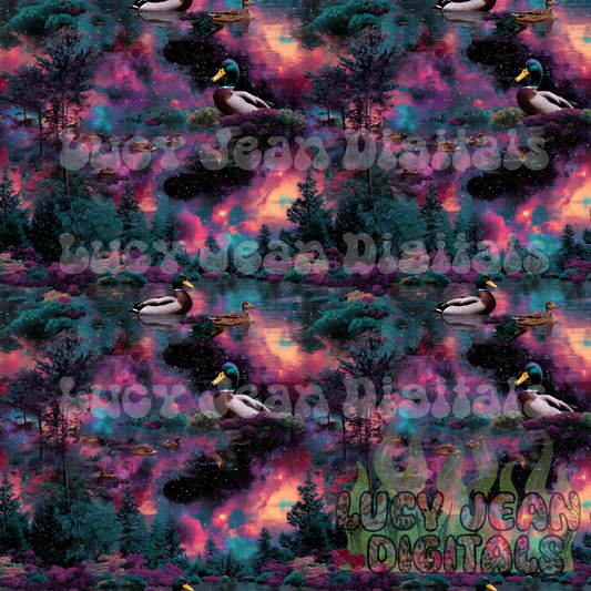 Trippy Space Mallard Seamless File -2026