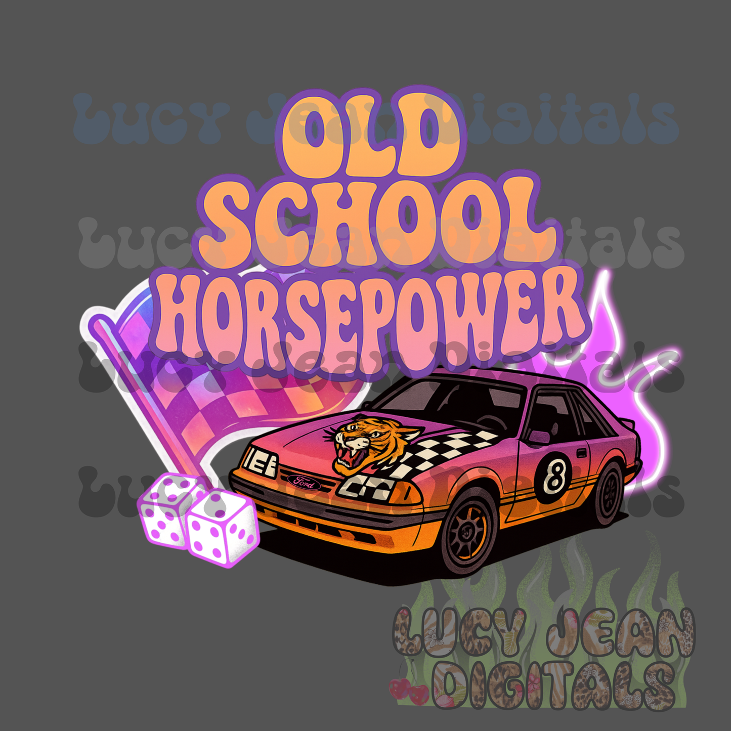 Old school horsepower PNG