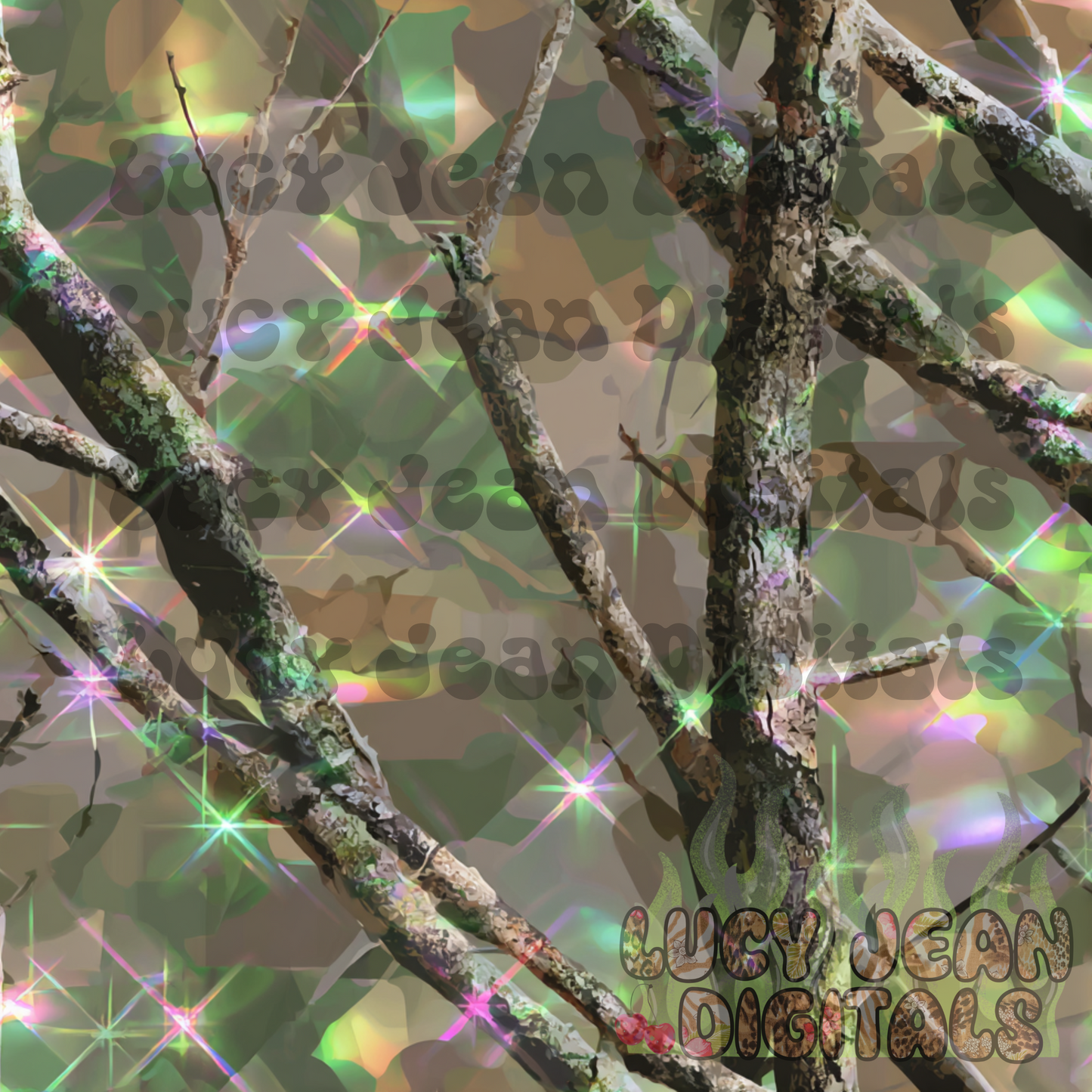 Sparkle green Holographic Camo Seamless File