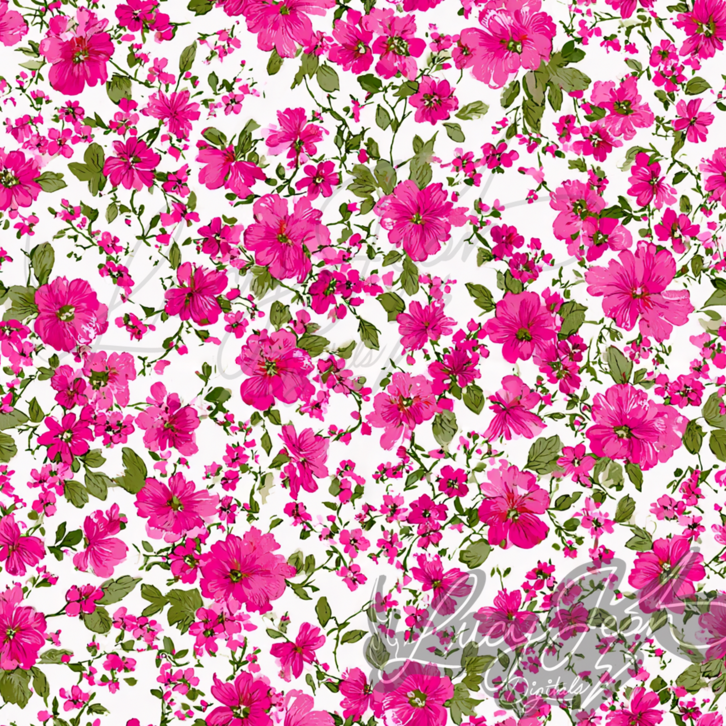 dopamine hot pink neon floral seamless file-2026