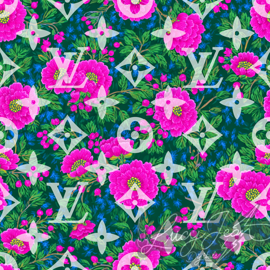 Boujee dopamine neon floral seamless file-2026