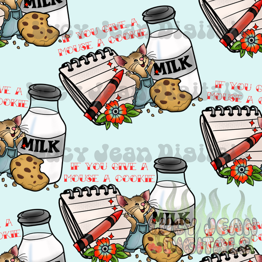 Traditional tattoo mouse cookie book Seamless File- 2026