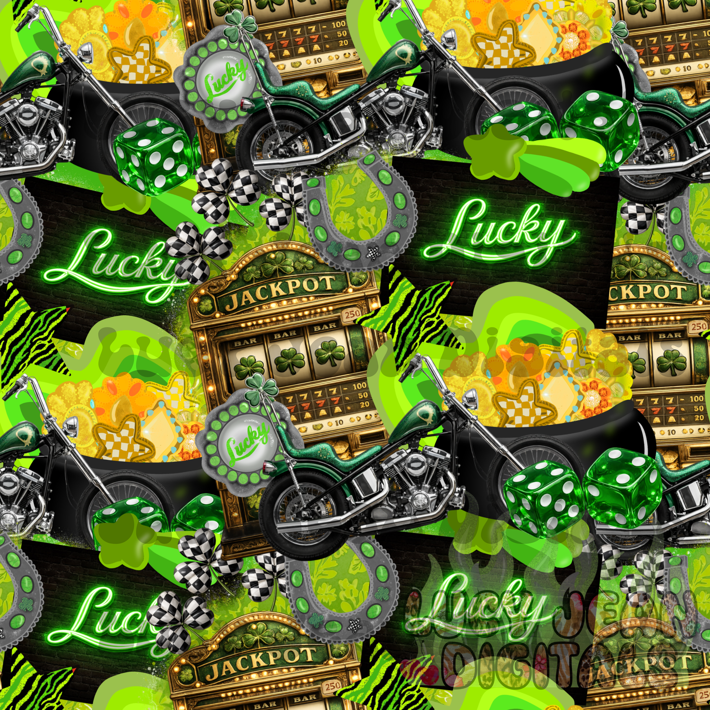 St Patrick’s day KID FRIENDLY HD motorcycle Seamless File- 2026