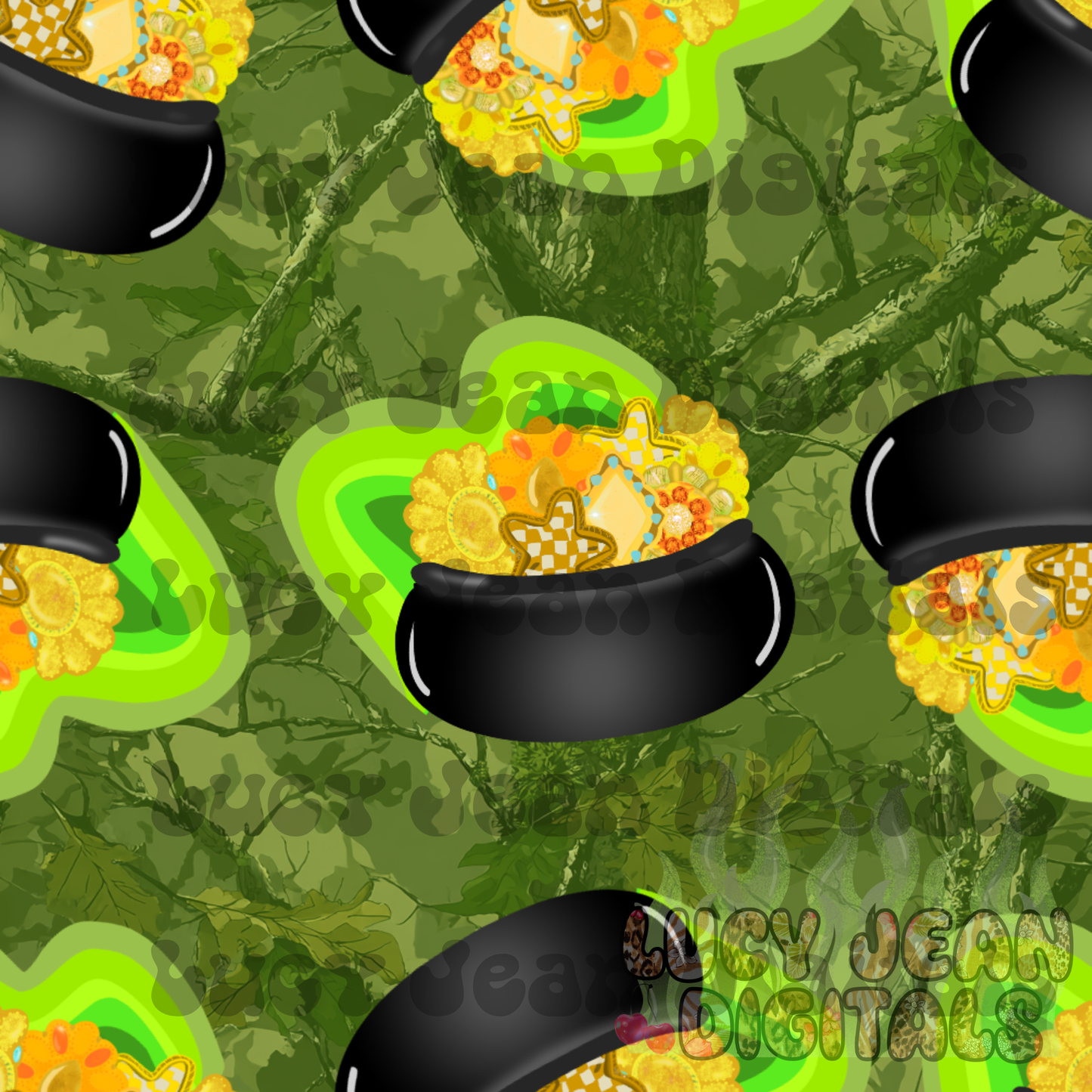 Camo conchos St Patrick’s day Seamless File- 2026