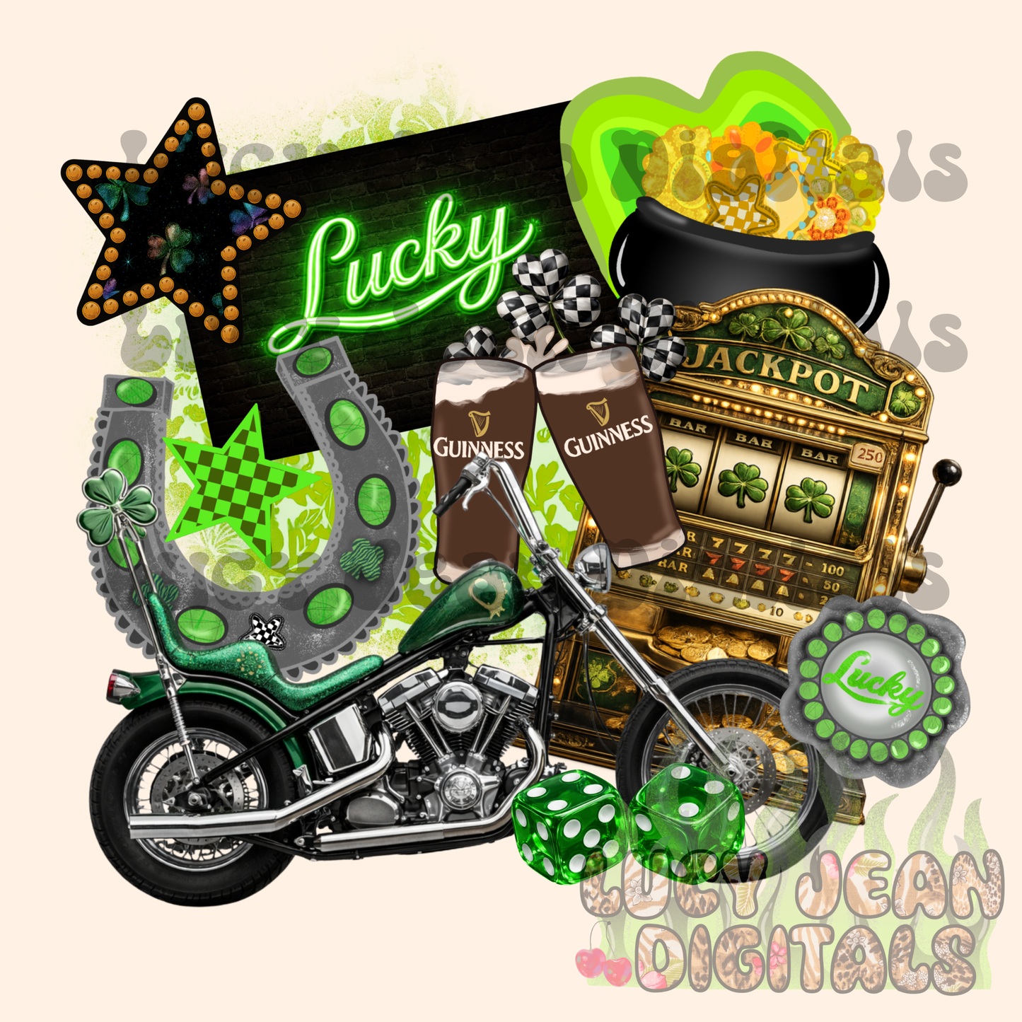 St Patrick’s day ADULT W/Beer HD motorcycle PNG- 2026