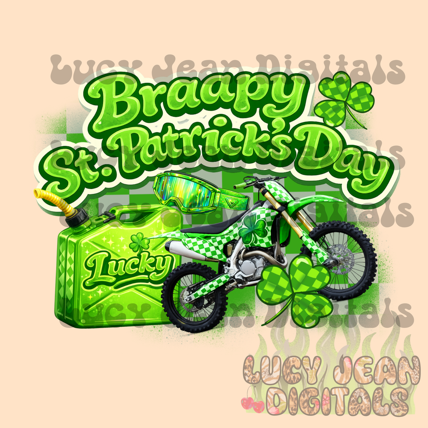 St Patrick’s day Moto Dirtbike PNG- 2026