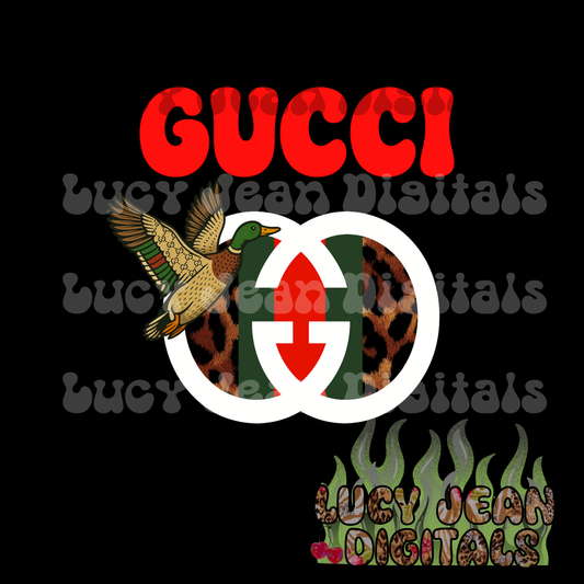 boujee leopard white mallard PNG