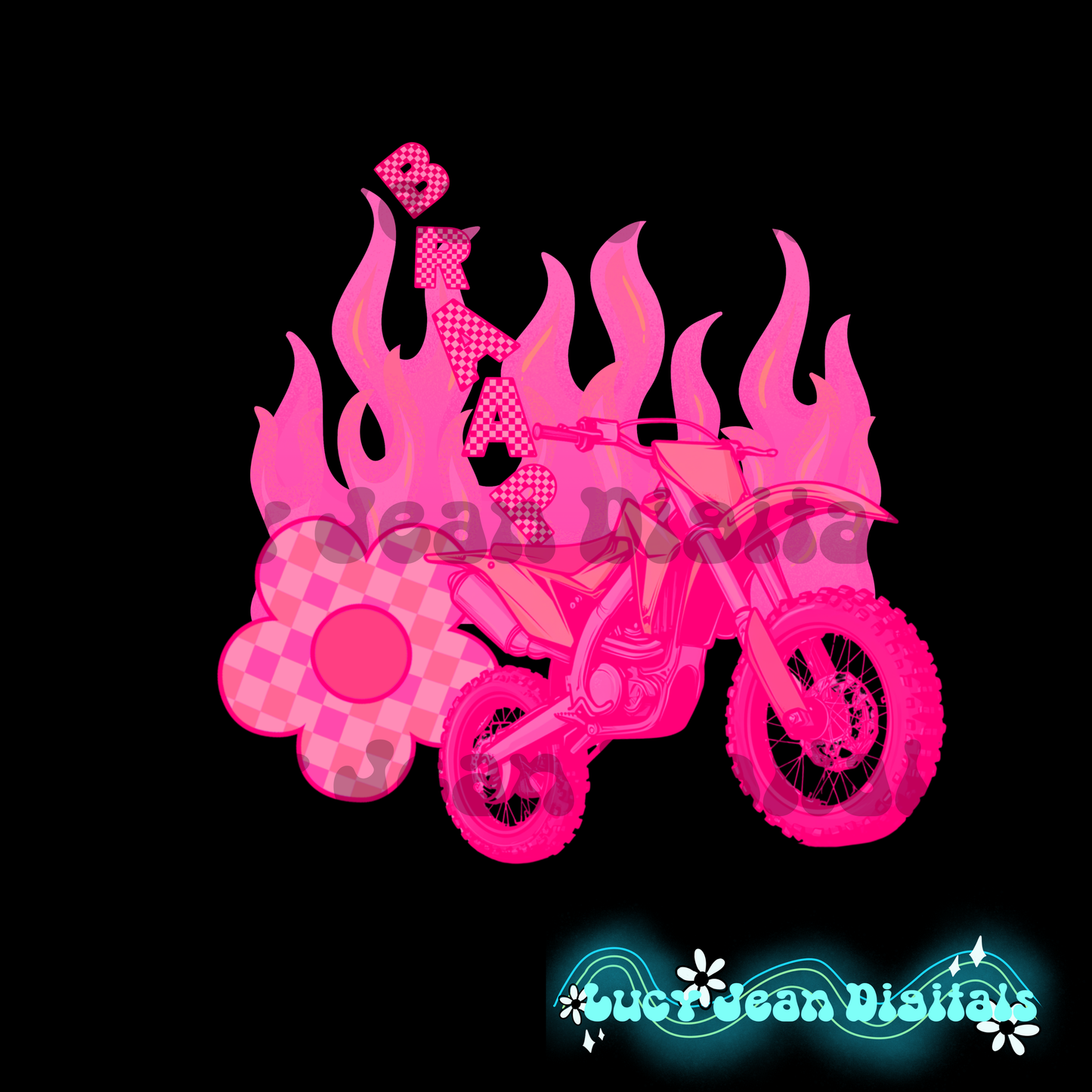 Pink Braap Moto PNG
