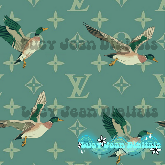 Boujee Mallards green Seamless File