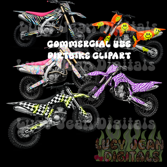 LIMITED DIRTBIKE Clipart Bundle - NO CODES ON THESE