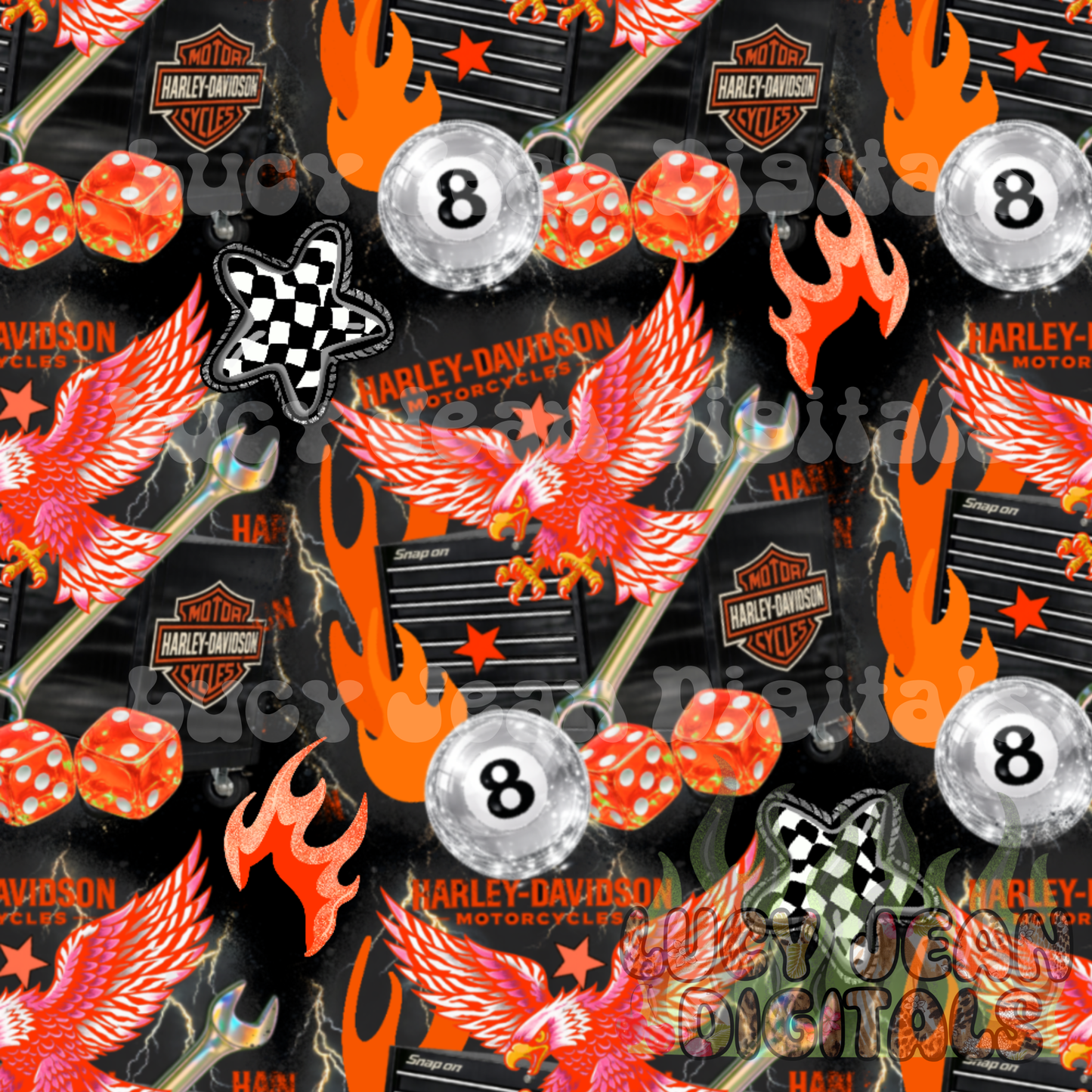HD motorcycle Tool Box Seamless File- 2026