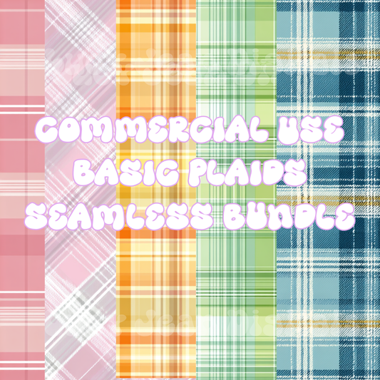 LIMITED Commercial use basics Plaid Seamless Bundle - NO CODES ON THESE