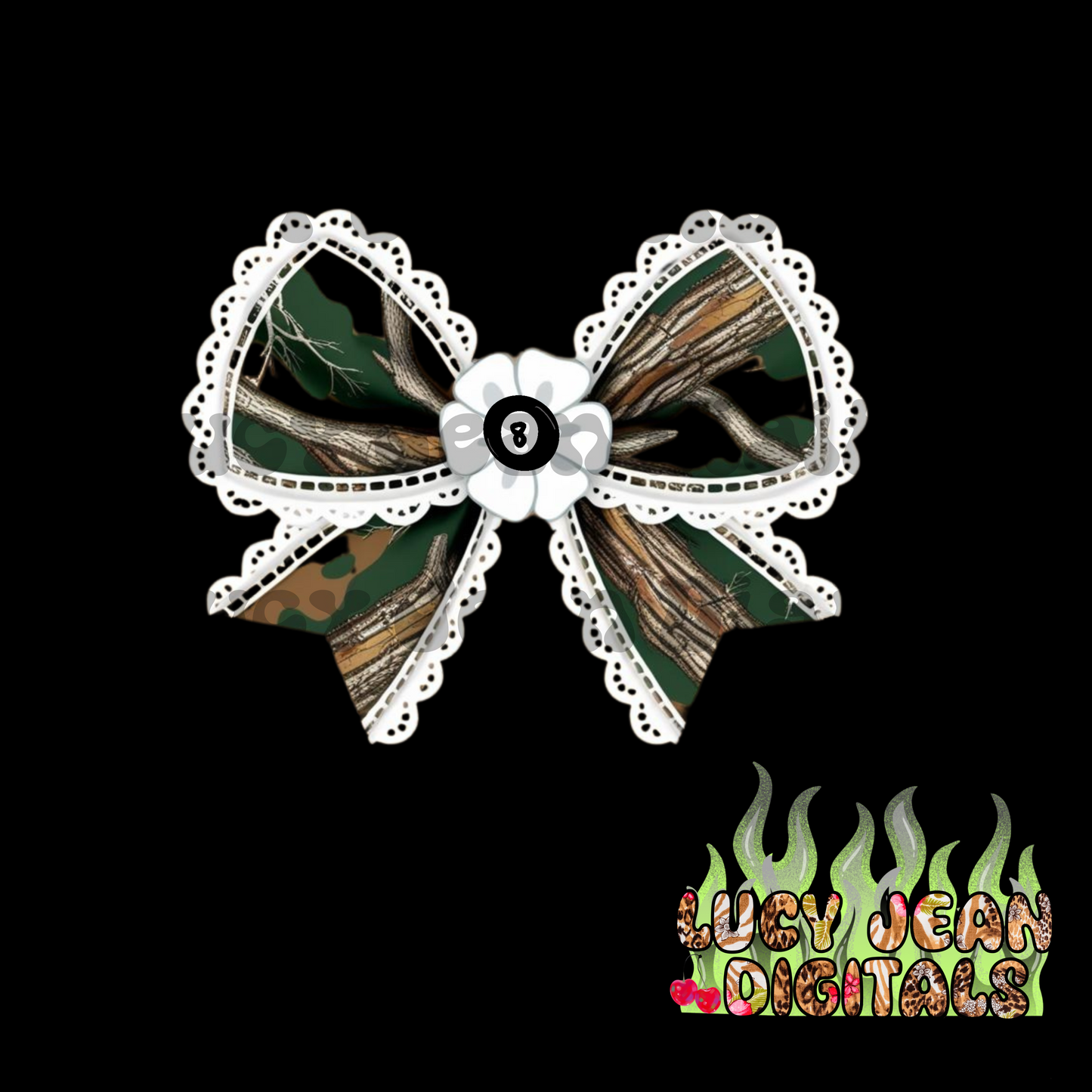 Camo 8ball Bows PNG