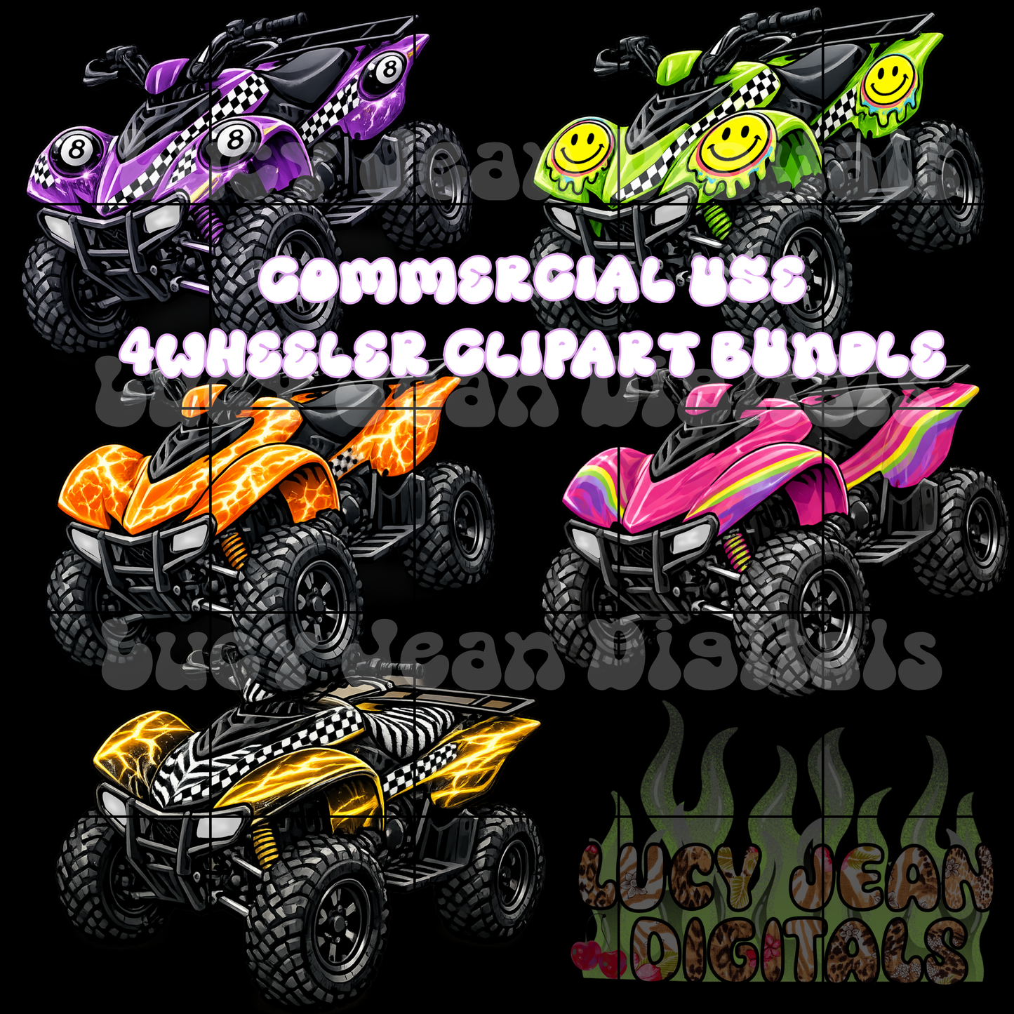 LIMITED 4wheeler clipart Bundle - NO CODES ON THESE