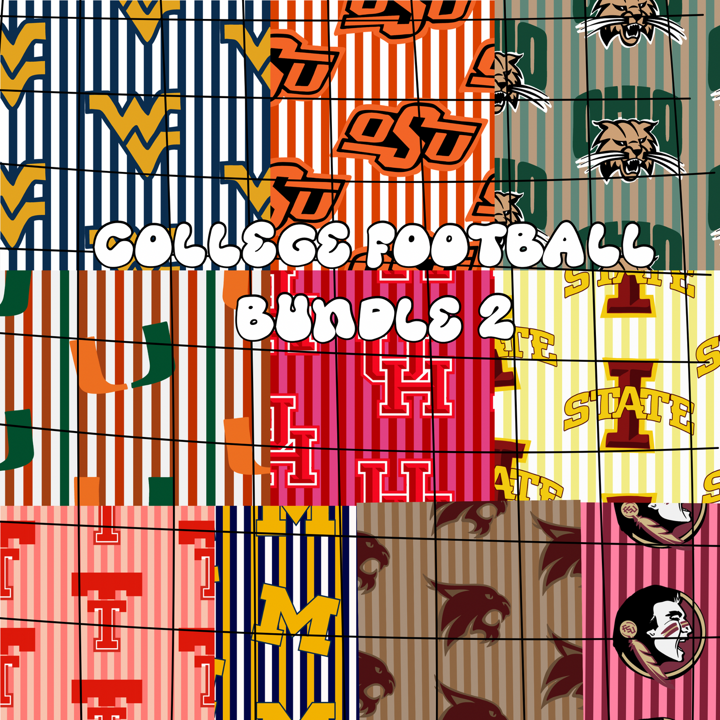 College Football Seamless File Bundle PART 2-2026