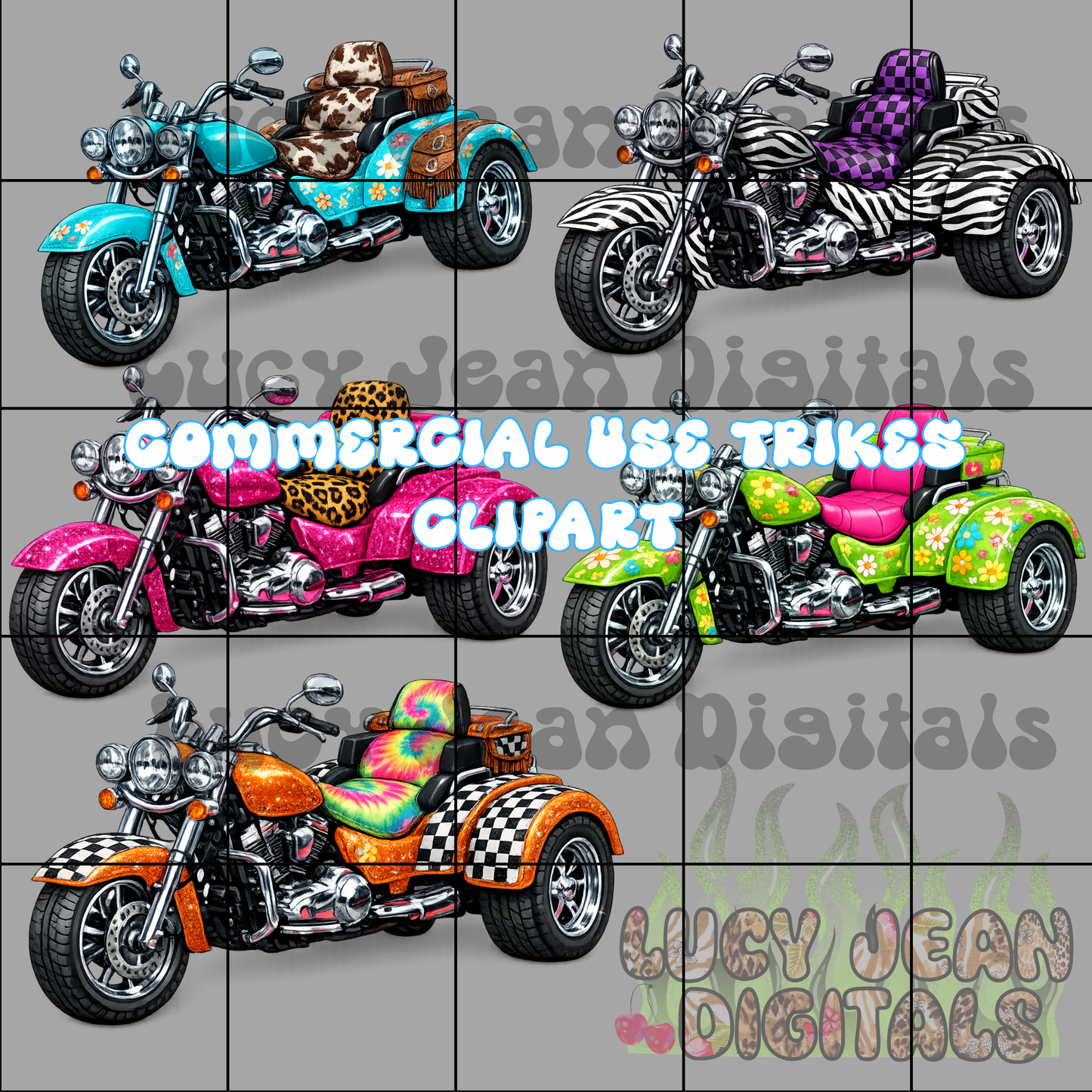 LIMITED trike clipart Bundle - NO CODES ON THESE