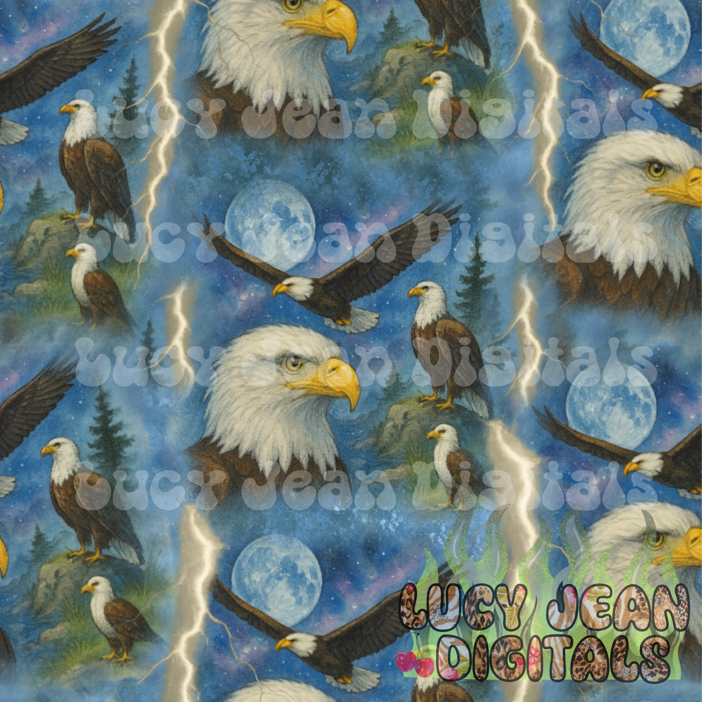 Vintage Eagle Seamless File