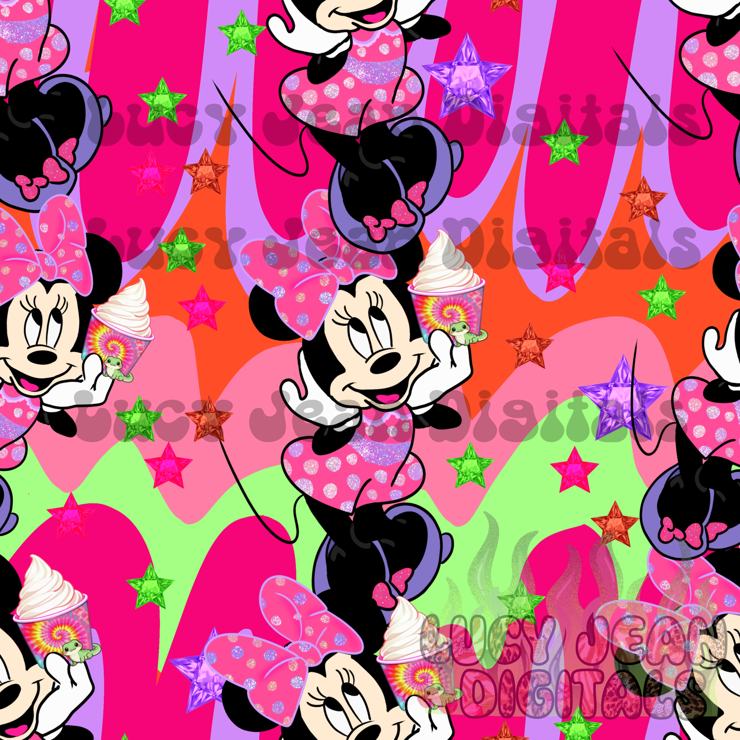 Wavy mouse and stars Seamless file- 2026