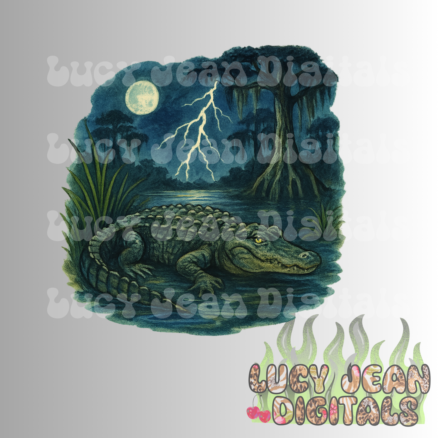 Vintage Alligator PNG