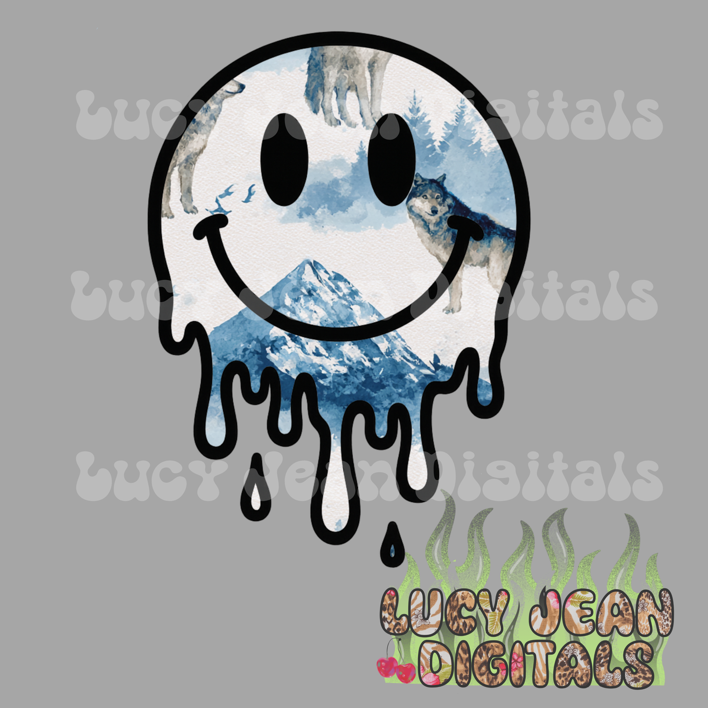 Winter Wolf Smiley PNG
